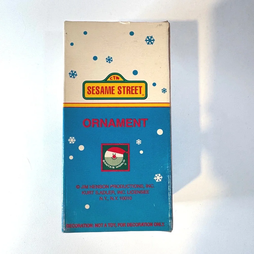 Vintage Sesame Street Bert and Ernie Sledding Christmas Ornament Kurt Adler